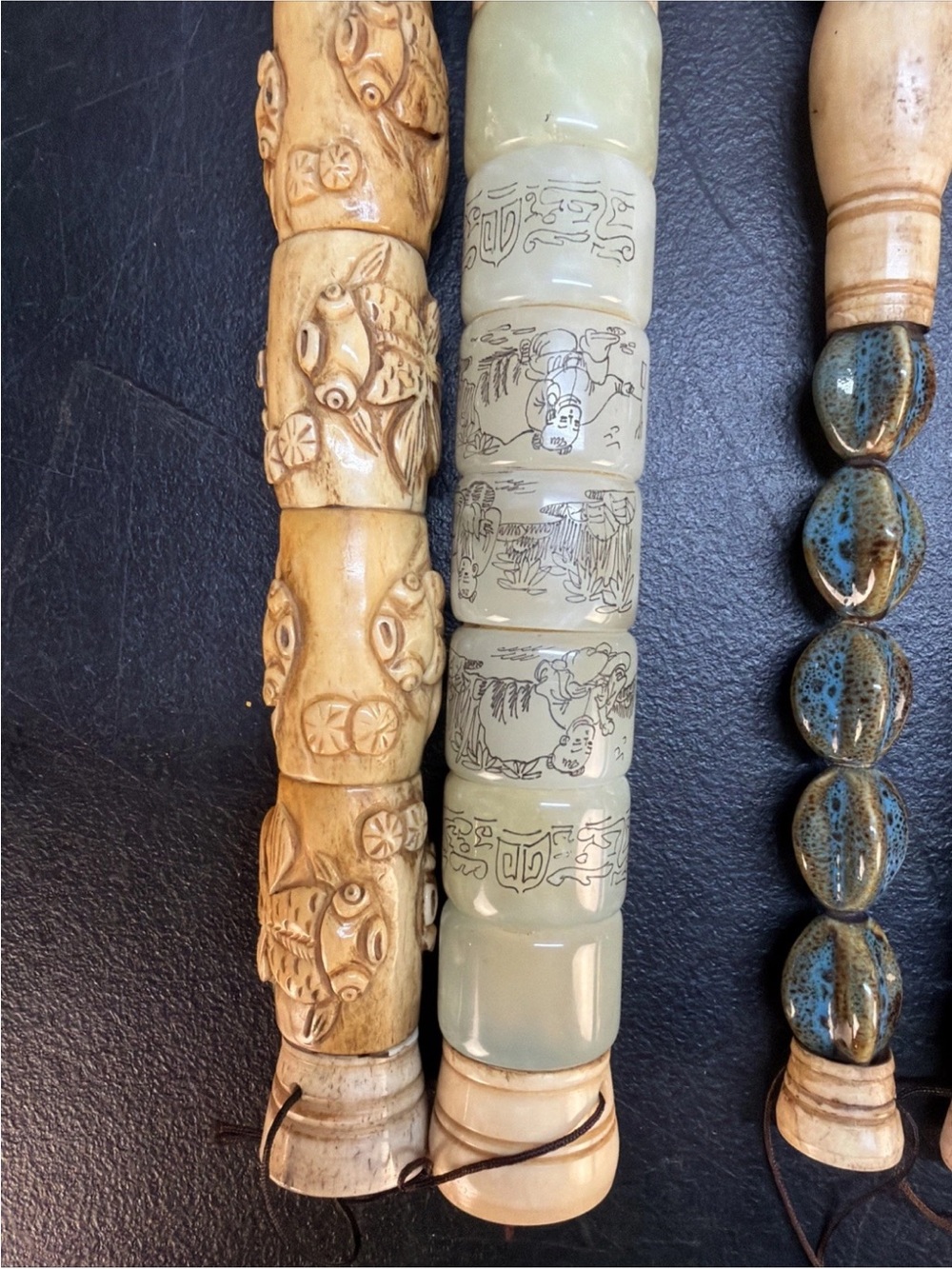 Antique GORGEOUS Asian Decorative Calligraphy Brushes - Picture 5 of 16